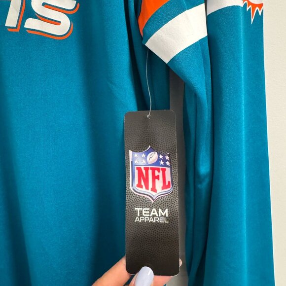 Miami Dolphins Men’s Long Sleeve 1/4 Zip Shirt — Size M (NWT, Authentic NFL) - Picture 3 of 6